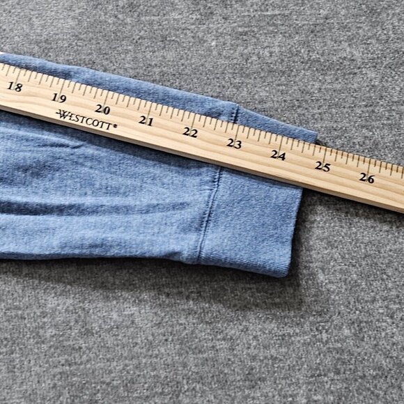 Vineyard Vines T Shirt Mens M Blue Pink Whale Print LS Preppy Pocket 1V0923 FLAW - Picture 5 of 14